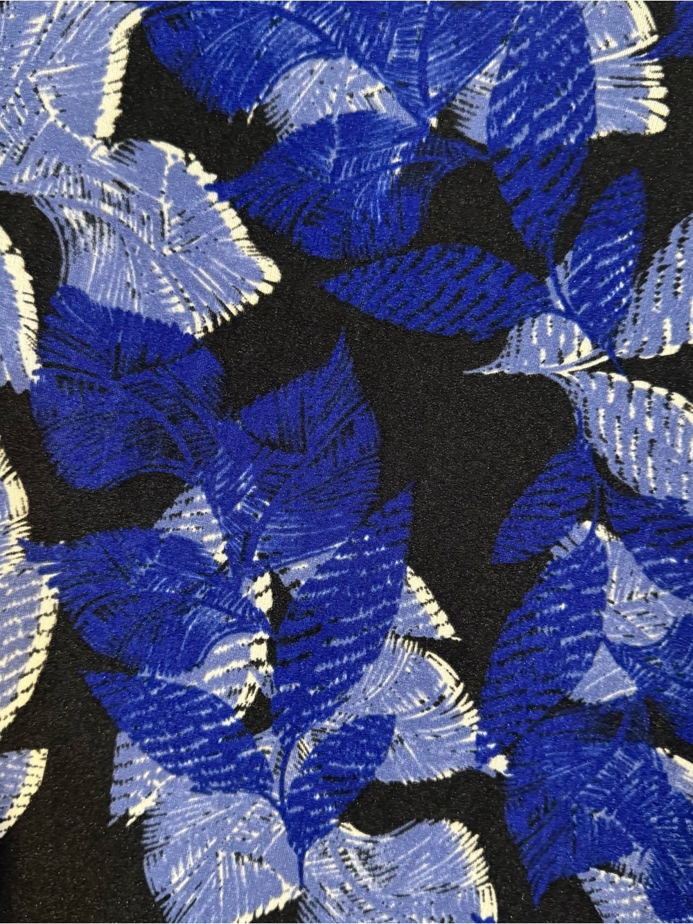 New Directions Blue & Black Abstract Notch-Neck Top PLUS: 3X Bin#14 - Picture 5 of 8